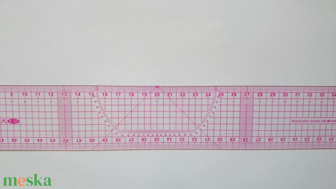 Egyenes vonalzó 45 cm hosszú  - kellékek & szerszámok - szerszámok, eszközök - egyéb szerszám, eszköz - Meska.hu