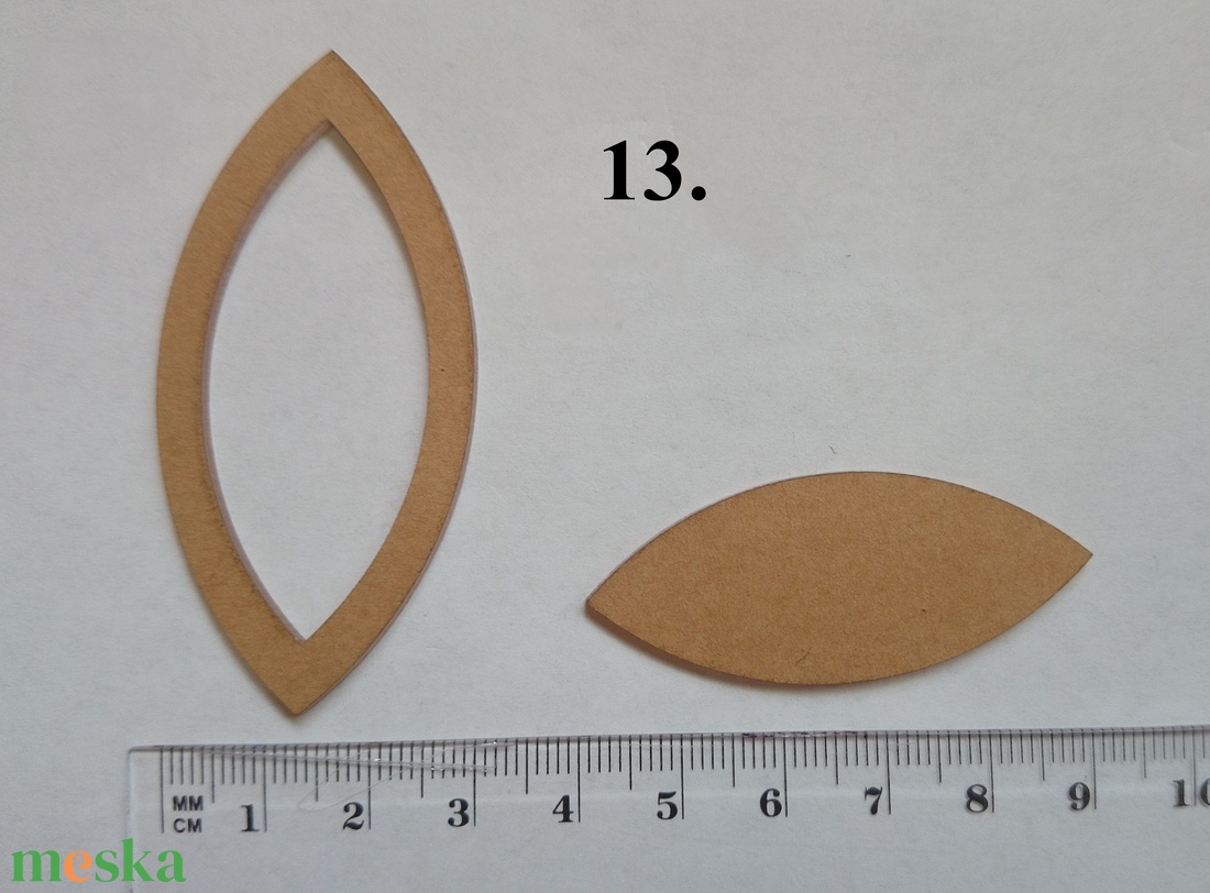 Erős plexi hatszög sablon párban 13. forma  - kellékek & szerszámok - szerszámok, eszközök - sablonok - Meska.hu