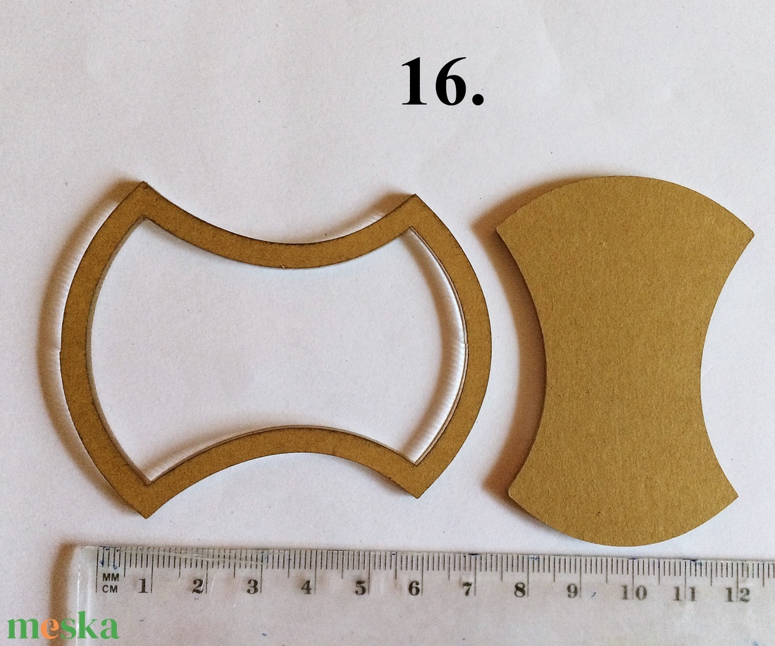 Erős plexi hatszög sablon párban 16. forma  - kellékek & szerszámok - szerszámok, eszközök - sablonok - Meska.hu