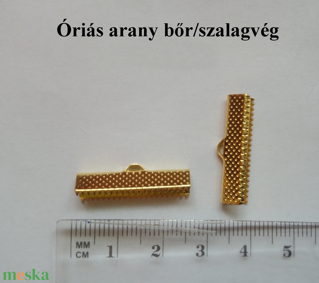 10 db arany színű ékszer alkatrész végzáró bőrvég szalagvég  - kellékek & szerszámok - ékszerkellék - szalagvég, bőrvég, végzáró - Meska.hu