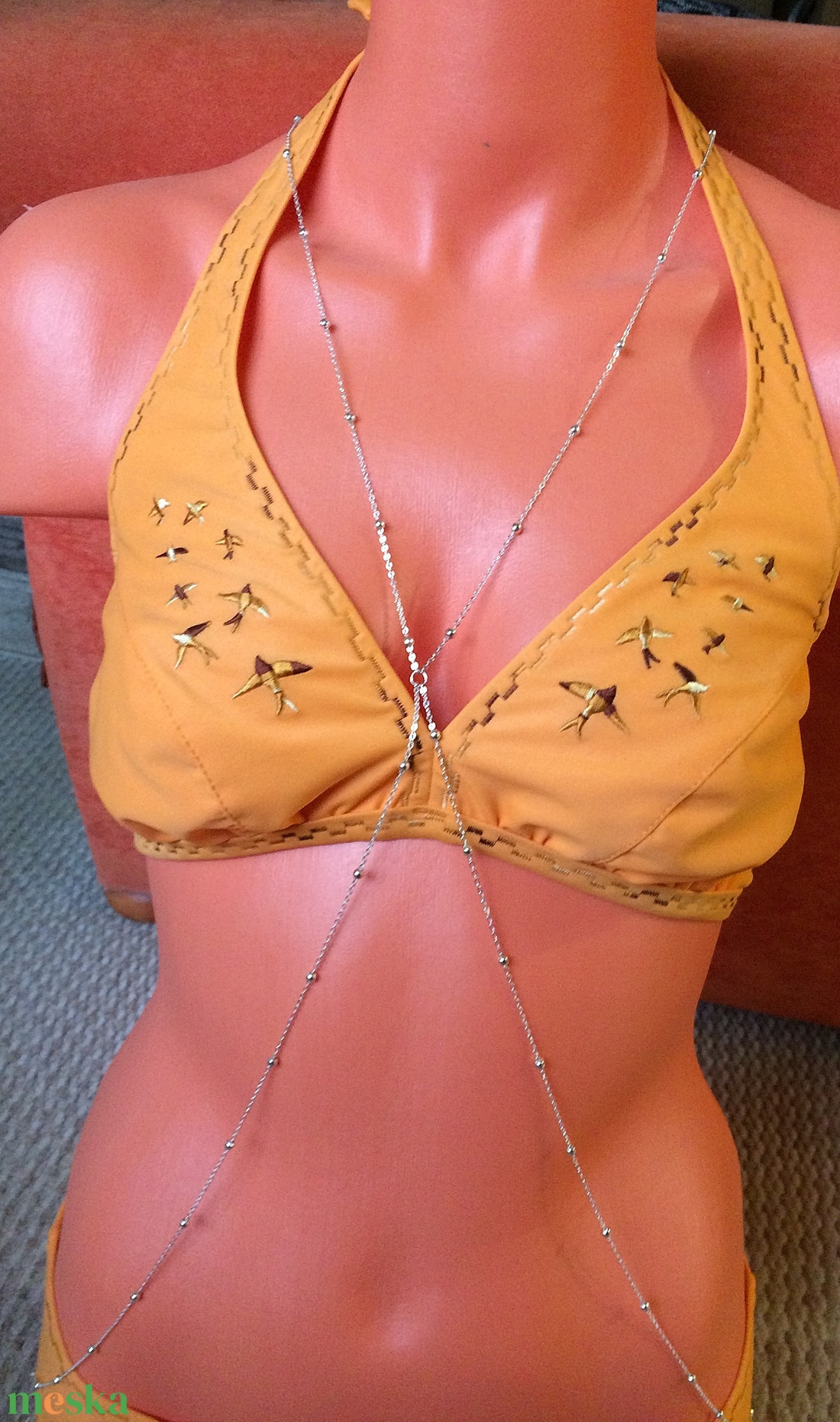 Testlánc bikini lánc apró bogyós ezüst színű - ékszer - nyaklánc - hosszú nyaklánc - Meska.hu Testlánc bikini lánc apró bogyós ezüst színű - ékszer - nyaklánc - hosszú nyaklánc - Meska.hu