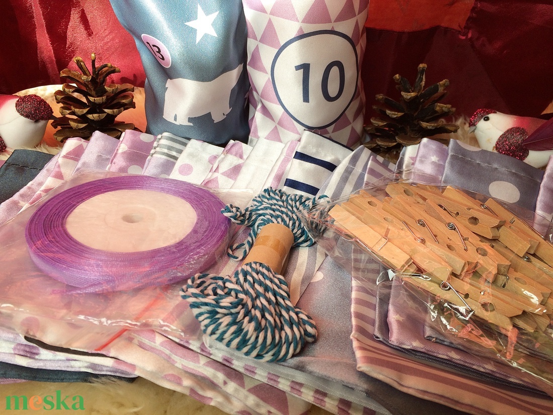 Lila-fehér adventi kalendárium naptár zsák 24 db - karácsony - adventi díszek - adventi naptár - Meska.hu Lila-fehér adventi kalendárium naptár zsák 24 db - karácsony - adventi díszek - adventi naptár - Meska.hu