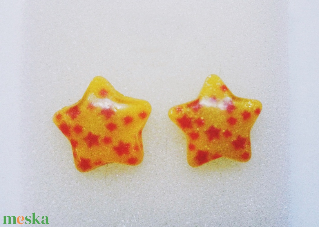 3 pár beszúrós fülbevaló sárga virág kerek pötty - ékszer - fülbevaló - pötty fülbevaló - Meska.hu