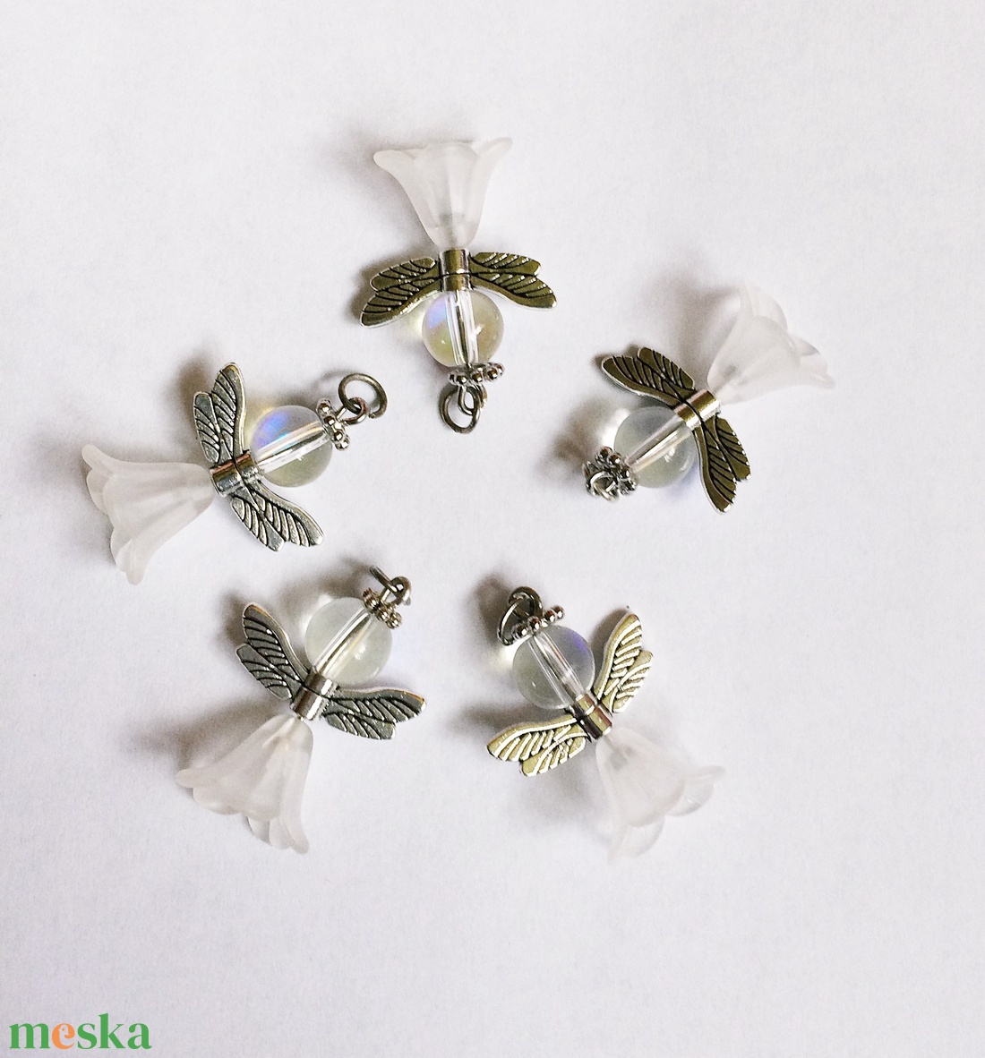 Tündér szárnyas angyal Karácsony ajándék 5 db egyben ajándékkísérő  - esküvő - emlék & ajándék - köszönőajándék - Meska.hu