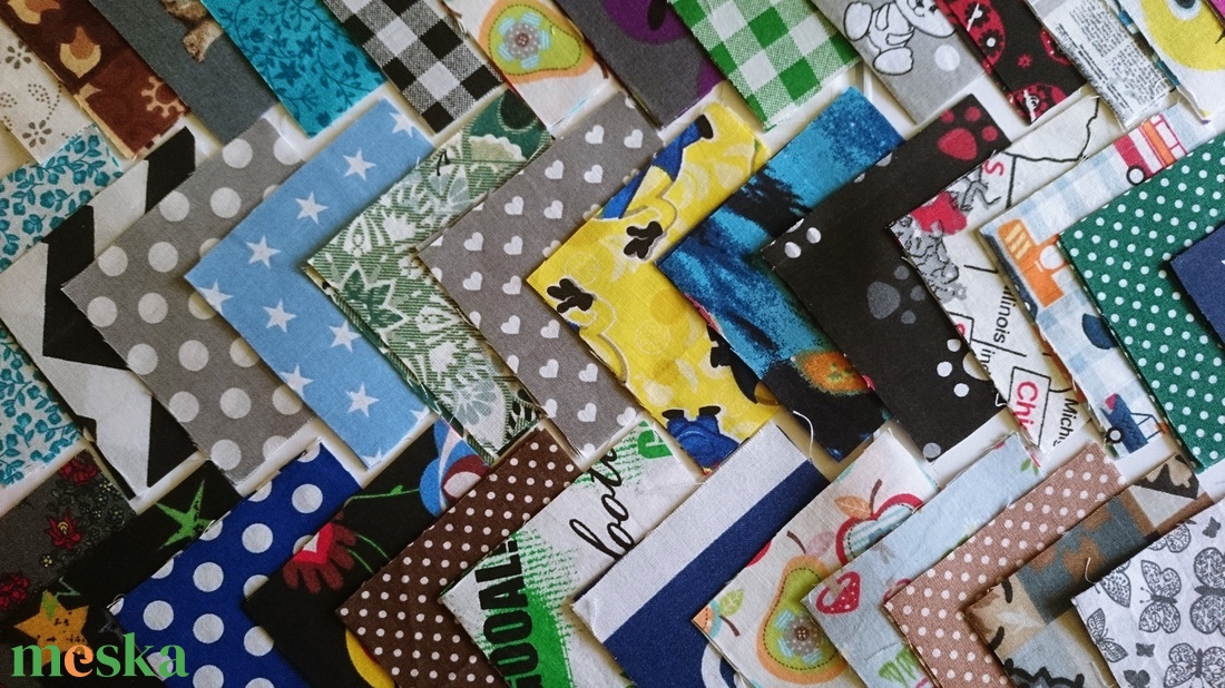 100 db mintás patchwork pamutvászon csomag 3. - kellékek & szerszámok - méteráru - anyagcsomag - Meska.hu