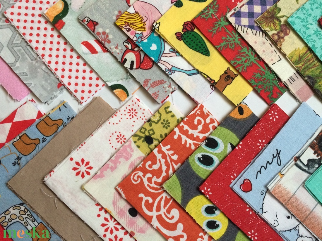 100 db vegyes mintájú patchwork 10x10 cm pamutvászon csomag VD - kellékek & szerszámok - méteráru - anyagcsomag - Meska.hu
