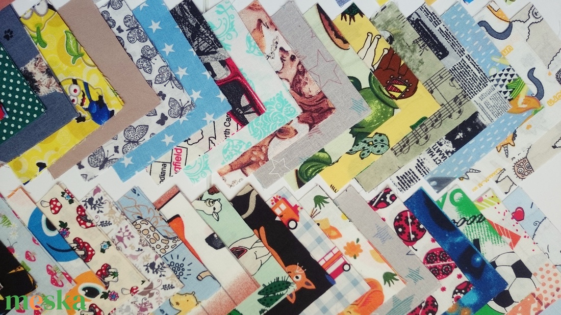 100 db fiús mintájú patchwork 10x10 cm pamutvászon csomag F1 - kellékek & szerszámok - méteráru - anyagcsomag - Meska.hu