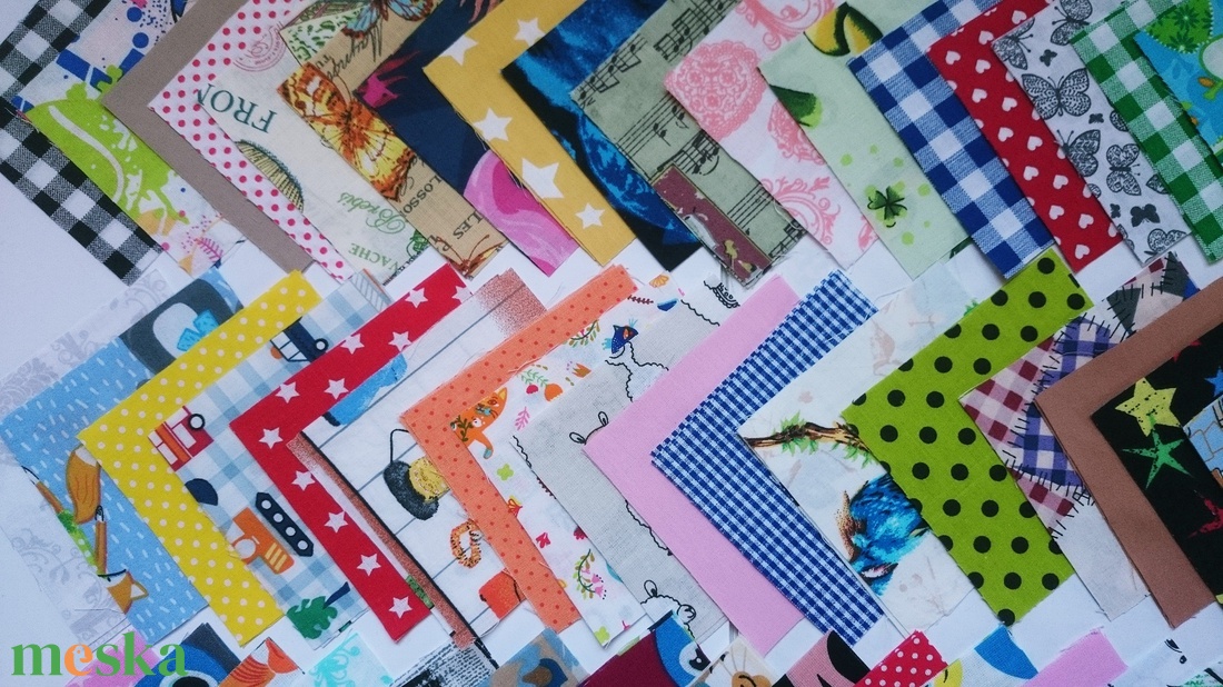 100 db gyerek mintájú patchwork 10x10 cm pamutvászon csomag GYA - kellékek & szerszámok - méteráru - anyagcsomag - Meska.hu