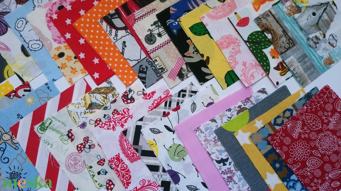 100 db gyerek mintájú patchwork 10x10 cm pamutvászon csomag GYE - kellékek & szerszámok - méteráru - anyagcsomag - Meska.hu