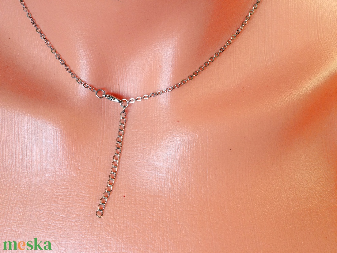 Tengeri csillag fehér medál köves nyaklánc - ékszer - nyaklánc - medálos nyaklánc - Meska.hu