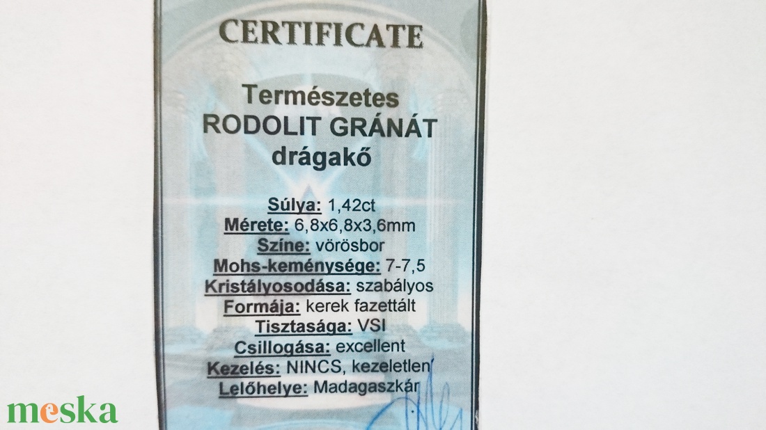 Rodolit gránát drágakő csiszolt kerek - kellékek & szerszámok - ásvány alapanyag - ásvány figura - Meska.hu
