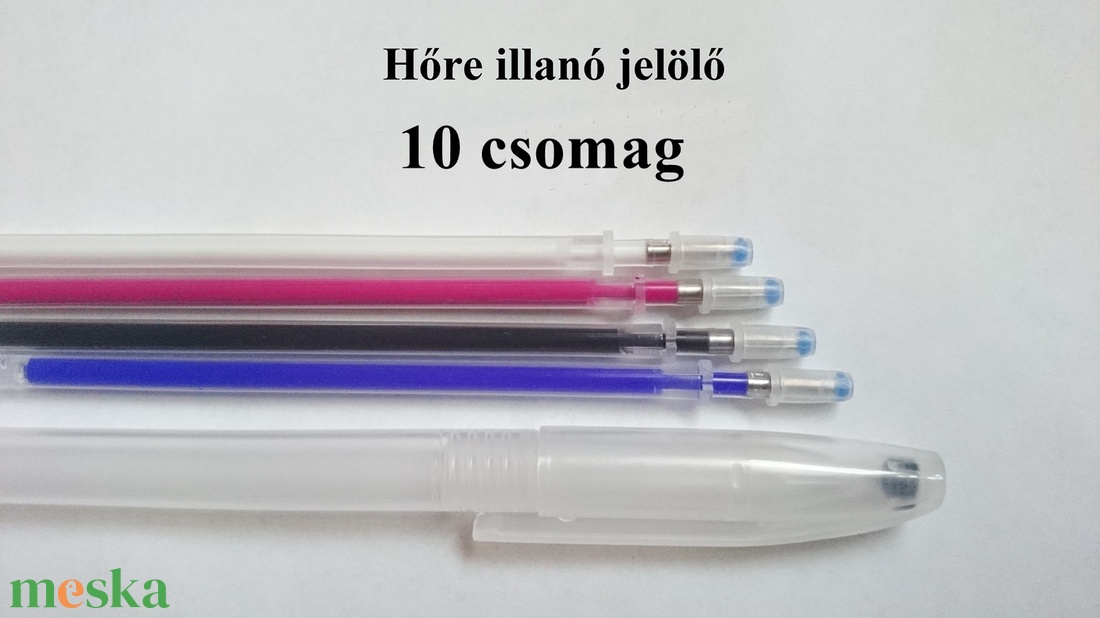Hőre illanó jelölő toll csomag textilre szabáshoz 10 csomag  - kellékek & szerszámok - szerszámok, eszközök - rajz- és íróeszköz - Meska.hu