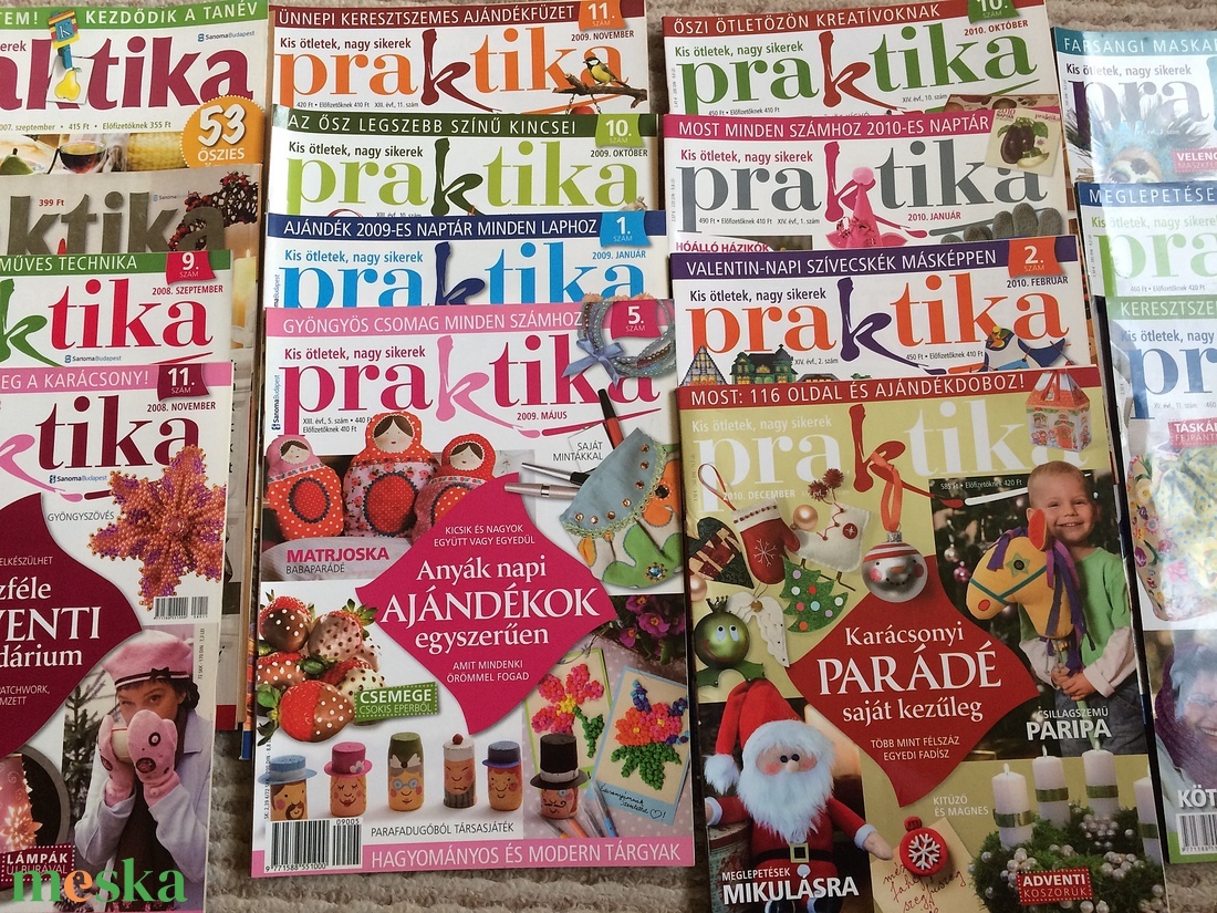 18 db Praktika Újság Magazin csomag + melléklet - diy (csináld magad) - szabásminta, útmutató - szabásminta - Meska.hu