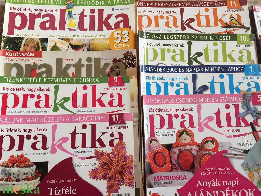 18 db Praktika Újság Magazin csomag + melléklet - diy (csináld magad) - szabásminta, útmutató - szabásminta - Meska.hu
