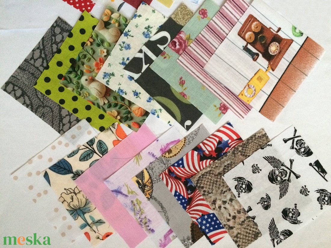 99 db Vegyes patchwork 10x10 cm pamutvászon csomag VA - kellékek & szerszámok - méteráru - anyagcsomag - Meska.hu