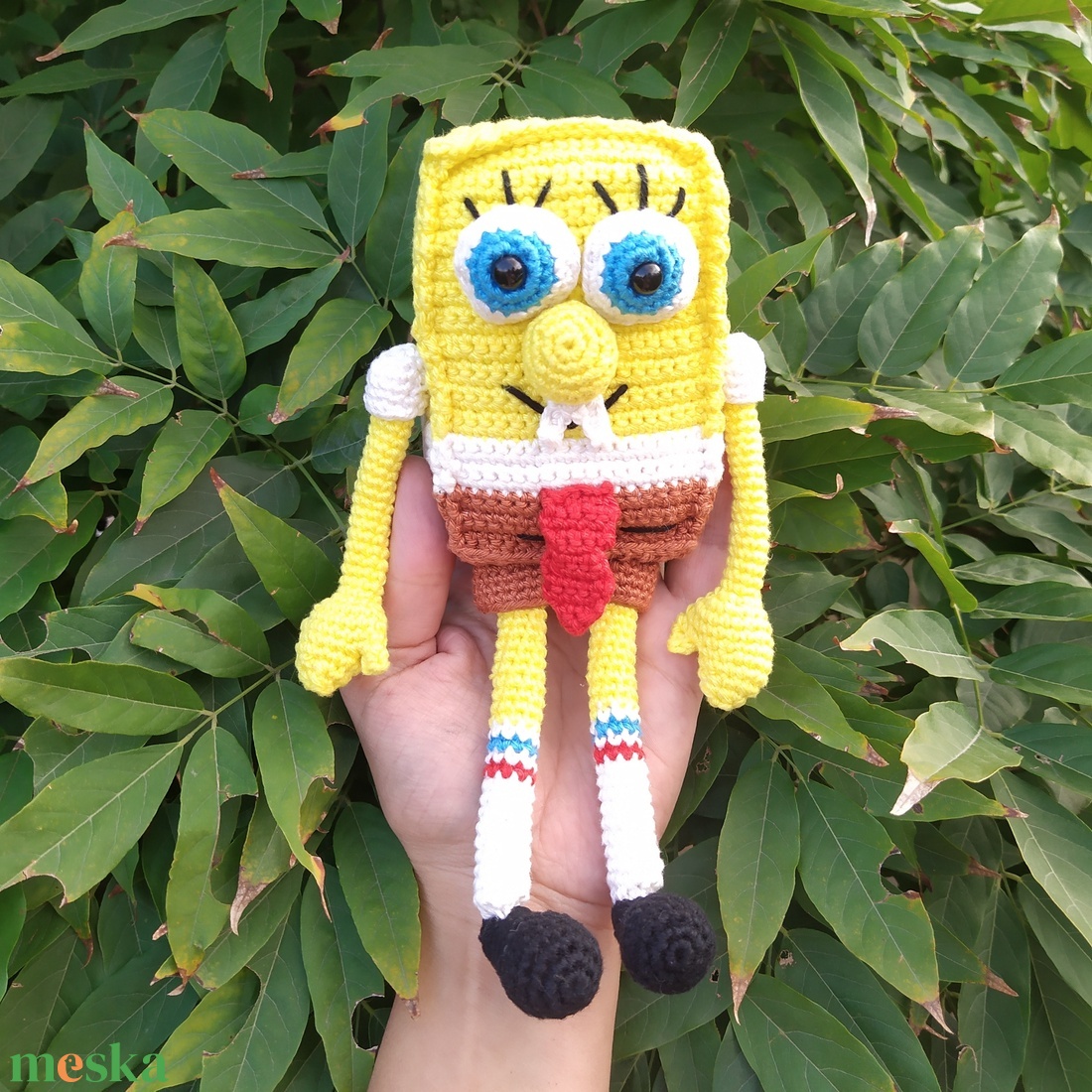 Spongyabob horgolva - játék & sport - plüssállat & játékfigura - plüss mesefigurák - Meska.hu