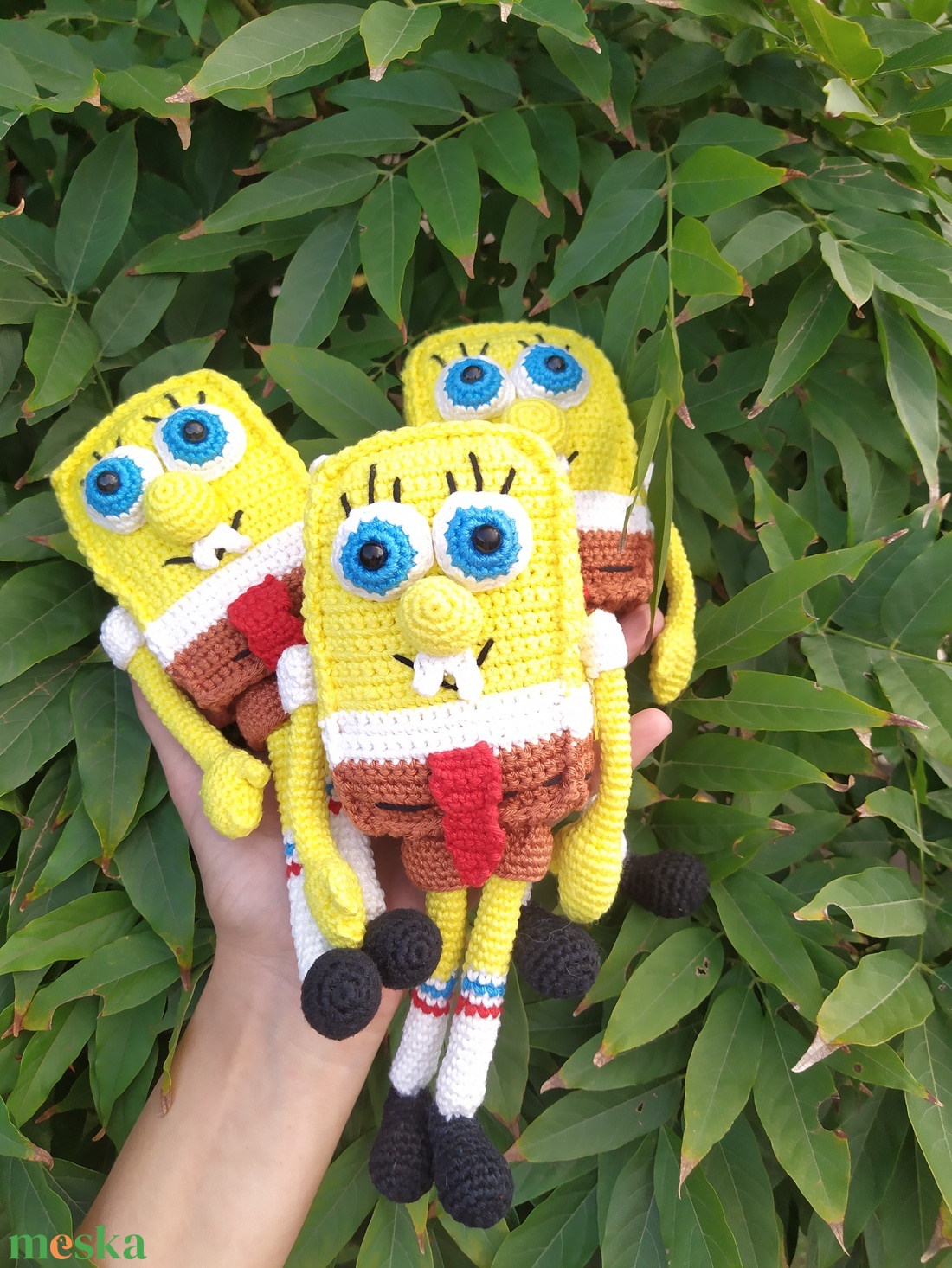 Spongyabob horgolva - játék & sport - plüssállat & játékfigura - plüss mesefigurák - Meska.hu