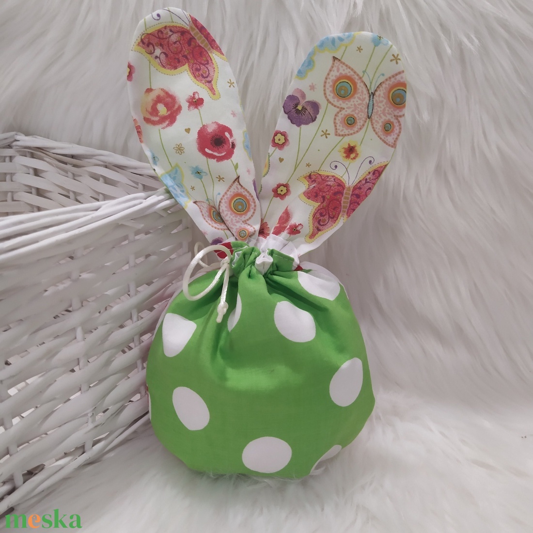 Húsvéti szütyő - játék & sport - plüssállat & játékfigura - nyuszi - Meska.hu