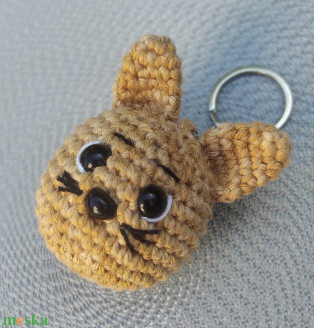 Horgolt cica kulcstartó  - táska & tok - kulcstartó & táskadísz - táskadísz - Meska.hu