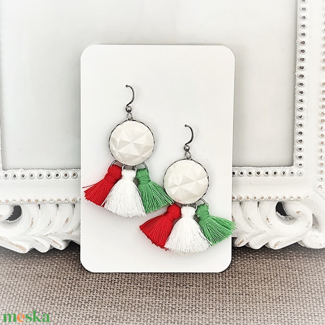 Magyaros fülbevaló, nemesacél - ékszer - fülbevaló - lógó fülbevaló - Meska.hu