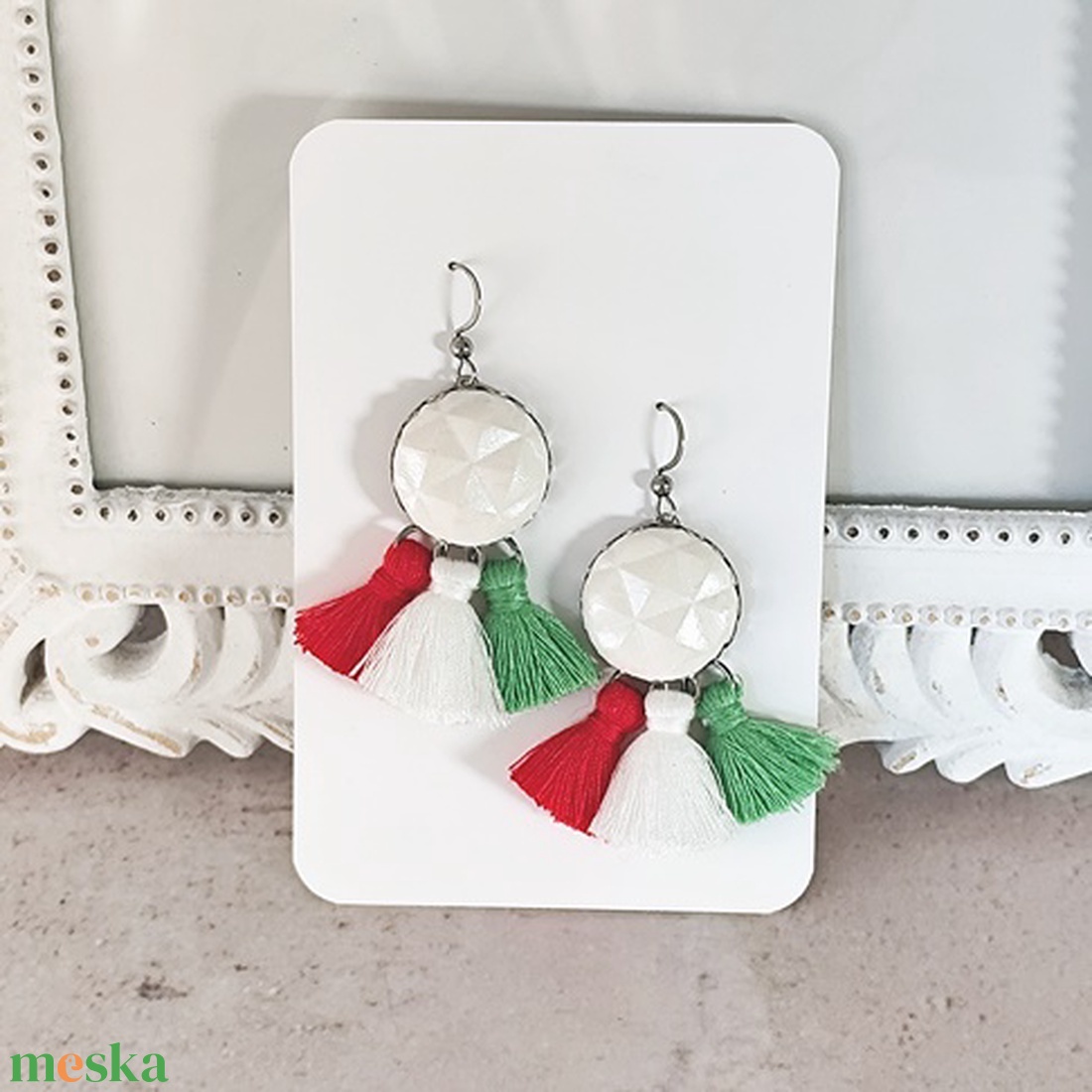 Magyaros fülbevaló, nemesacél - ékszer - fülbevaló - lógó fülbevaló - Meska.hu