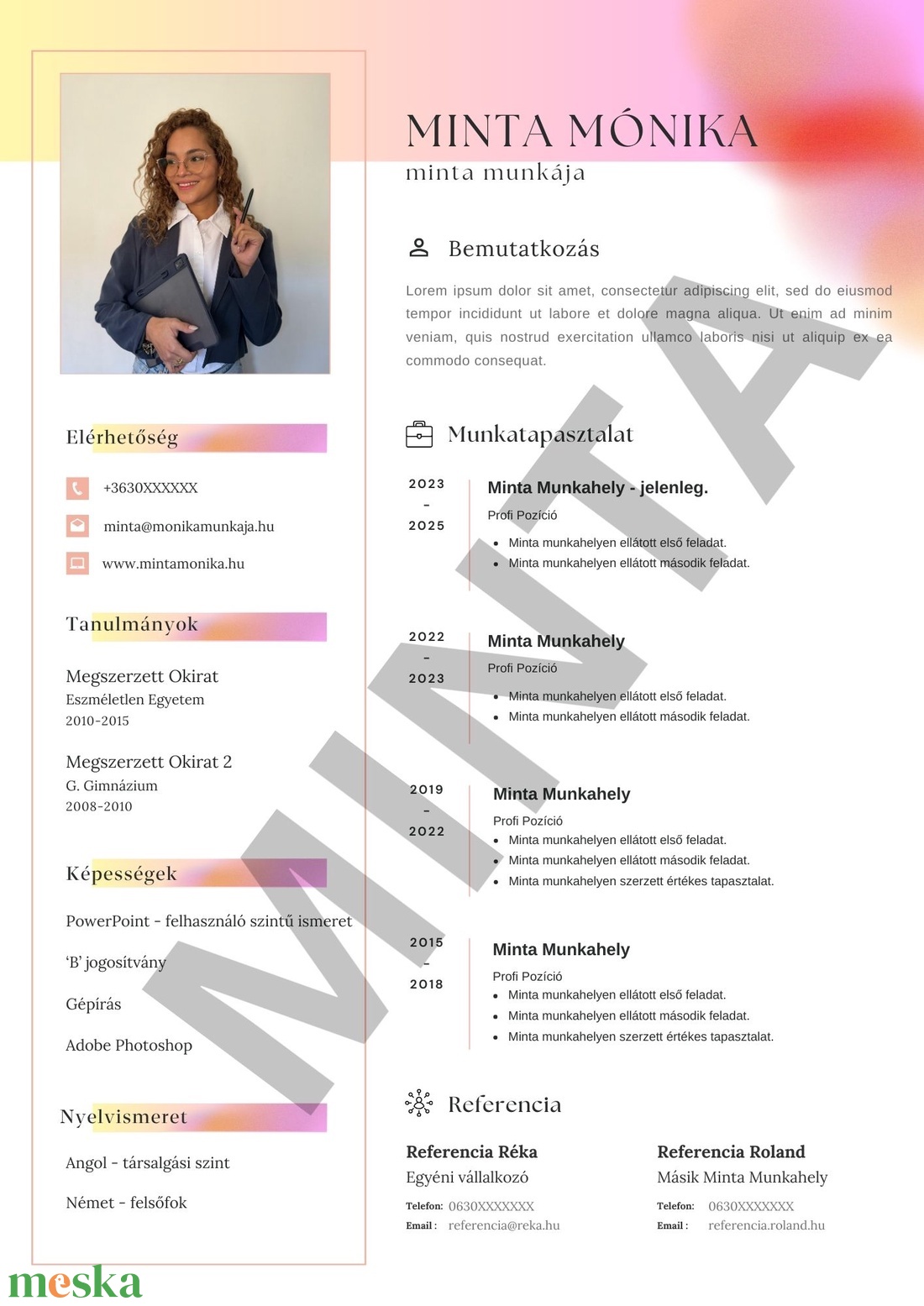 Professzionális önéletrajz - művészet - grafika & illusztráció - digitális - Meska.hu