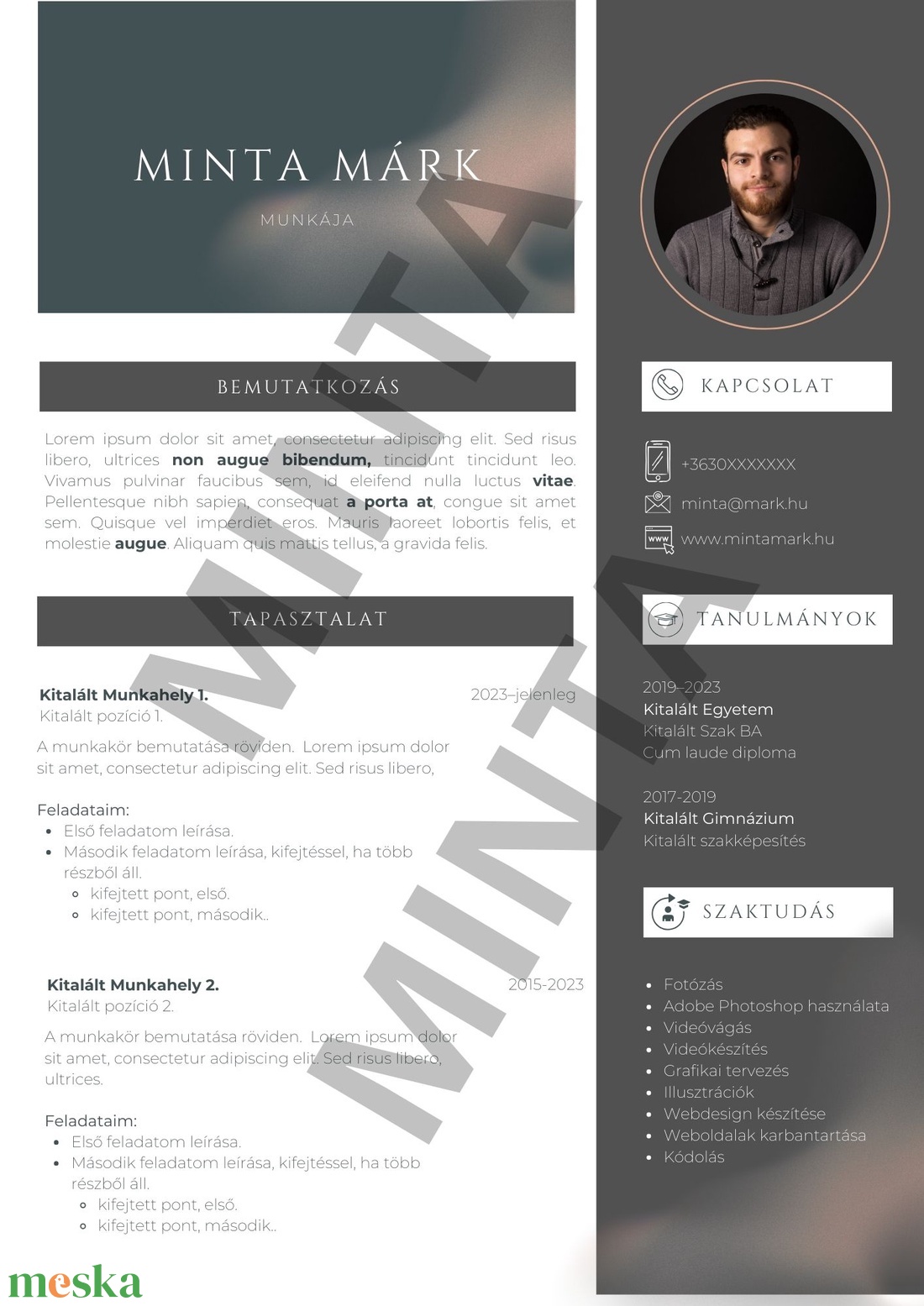 Professzionális önéletrajz - művészet - grafika & illusztráció - digitális - Meska.hu