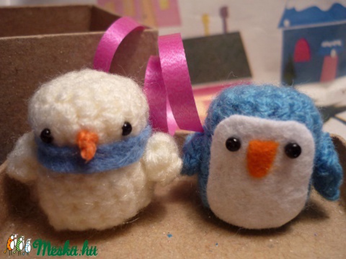 Adventi apróságok - Pingvin és hóember páros -  - Meska.hu