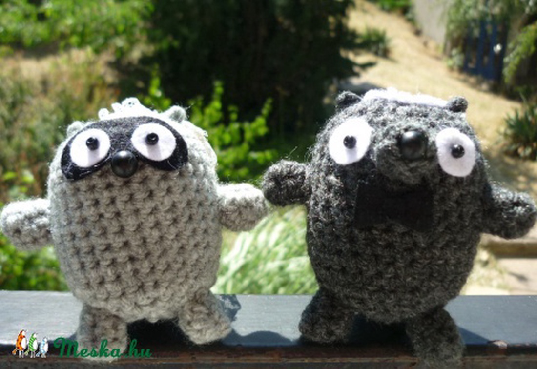 Borz vőlegény és Mosómaci menyasszony -  - Meska.hu