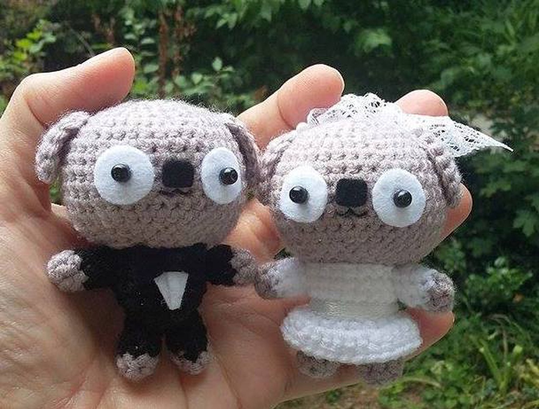 Kutyus menyasszony és vőlegény-Rekapapp-nak lefoglalva -  - Meska.hu