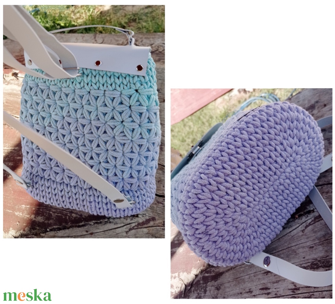 Női horgolt hátizsák, jázmin mintával - táska & tok - hátizsák - hátizsák - Meska.hu Női horgolt hátizsák, jázmin mintával - táska & tok - hátizsák - hátizsák - Meska.hu