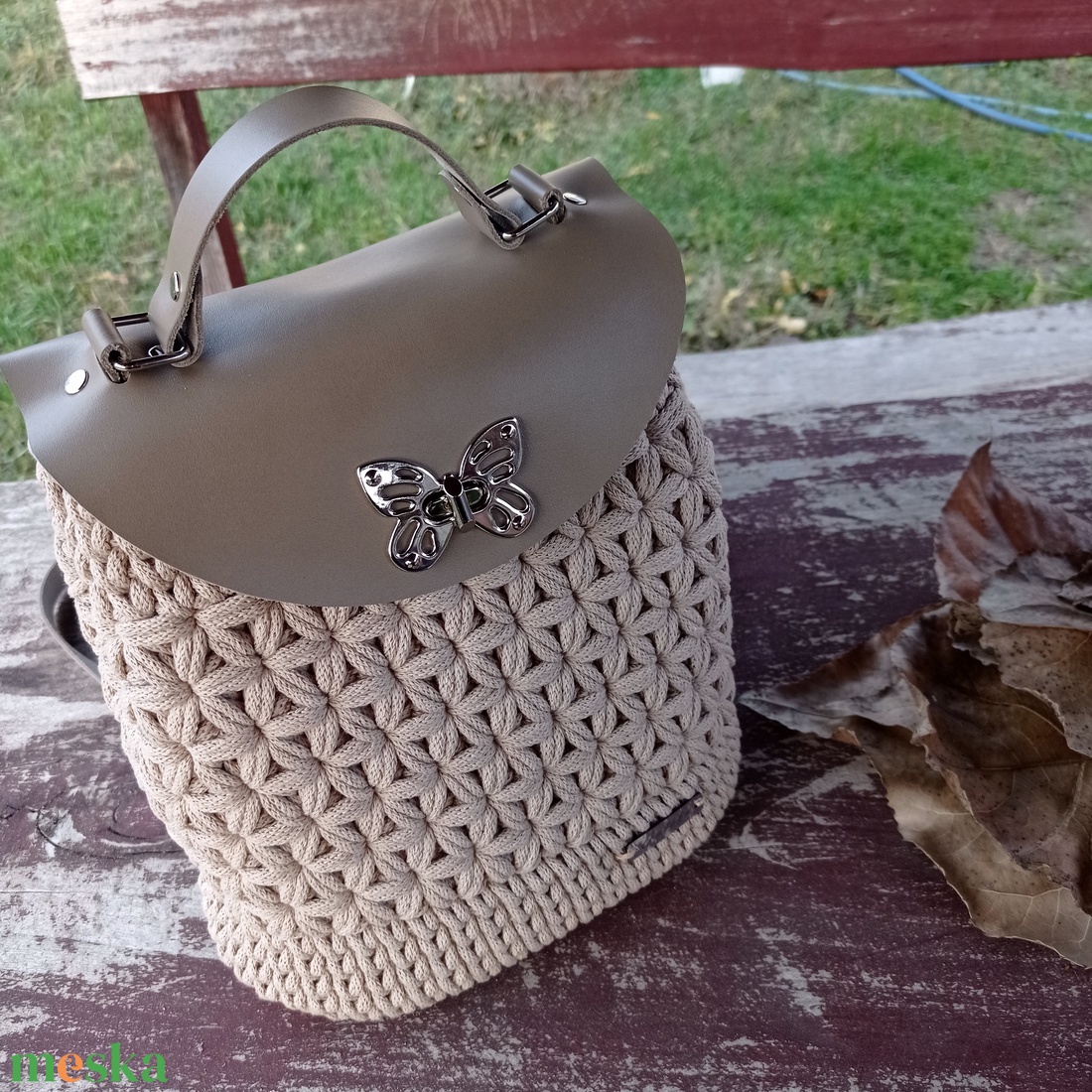 Jázmin mintás hátizsák - táska & tok - hátizsák - hátizsák - Meska.hu