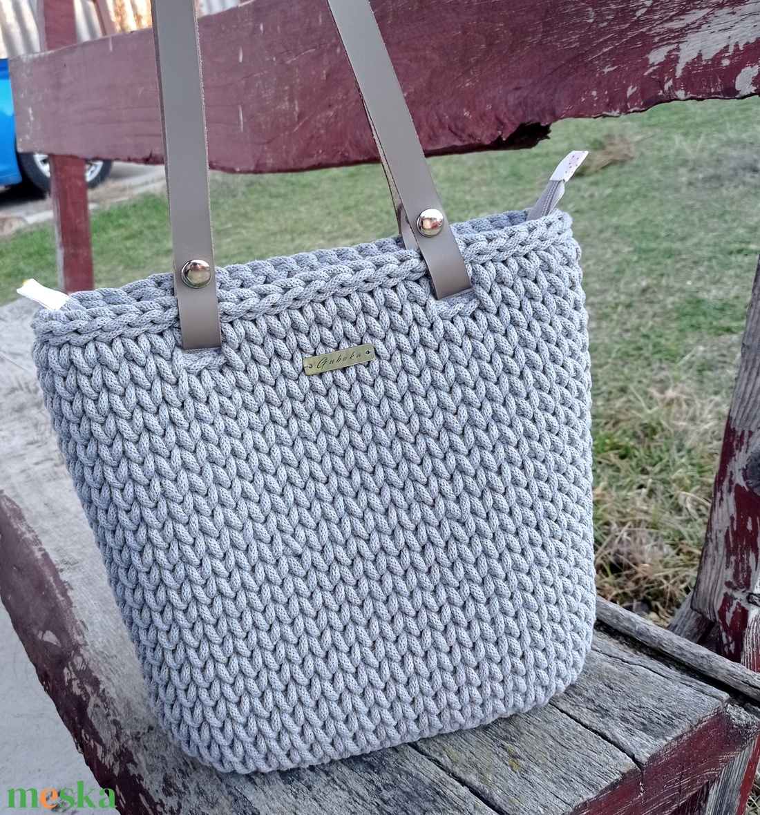 Női válltáska, szürke színben - táska & tok - kézitáska & válltáska - válltáska - Meska.hu