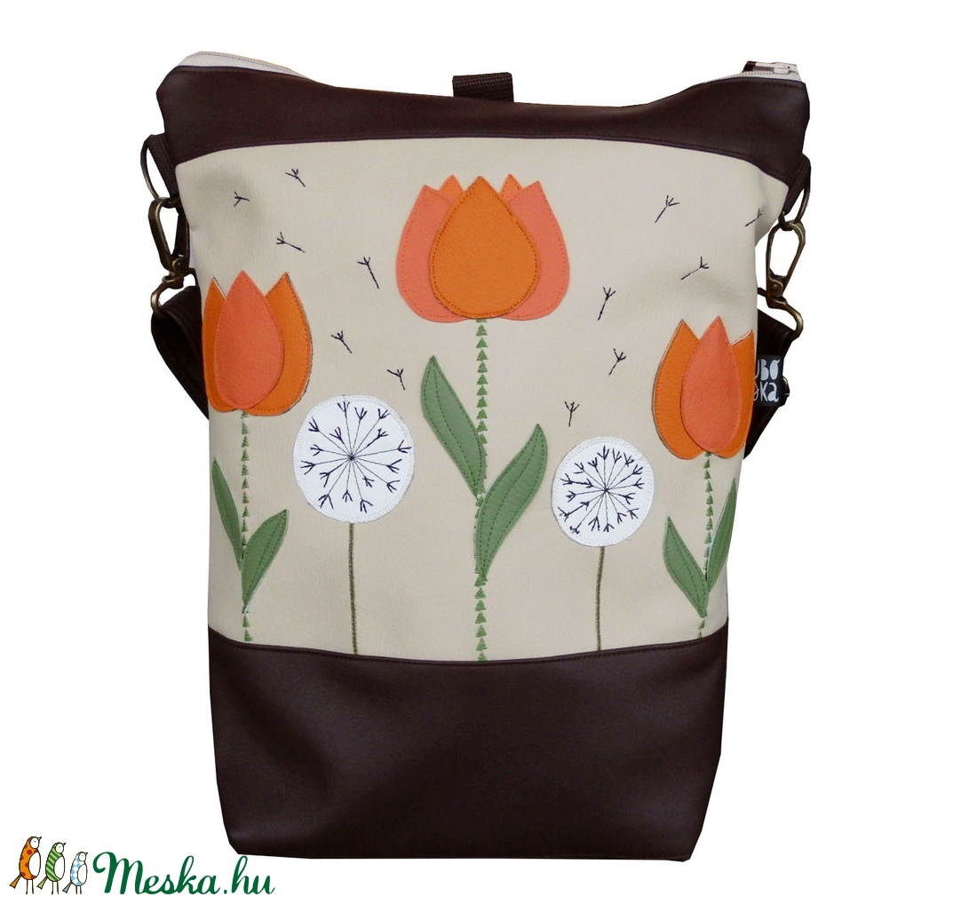 Pitypangos tulipános hátizsák oldaltáska - - Meska.hu Pitypangos tulipános hátizsák oldaltáska - - Meska.hu