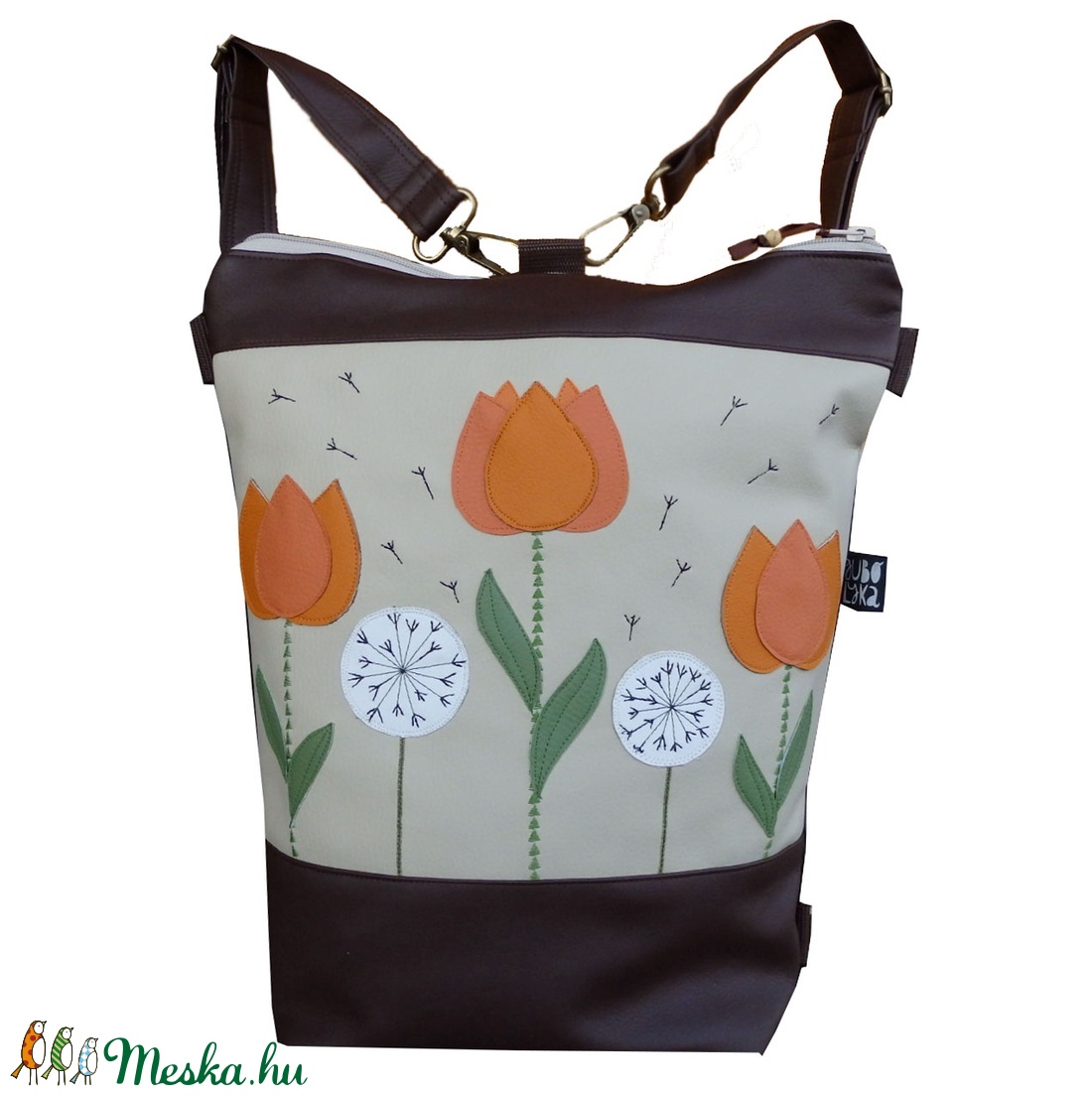 Pitypangos tulipános hátizsák oldaltáska - - Meska.hu Pitypangos tulipános hátizsák oldaltáska - - Meska.hu