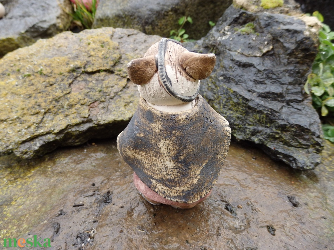 Csonkafülű Tekergő kerámia cica füstölőtartóval - művészet - szobor - kerámia - Meska.hu