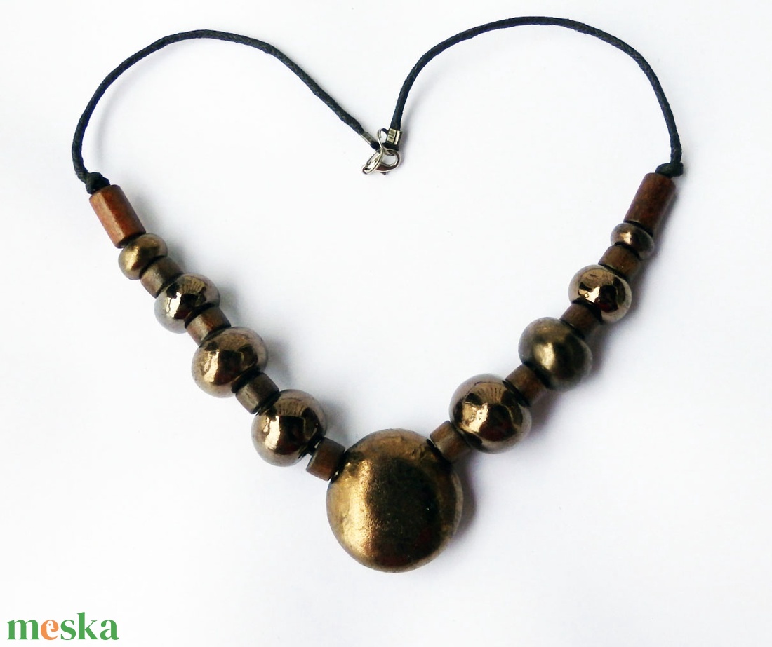 Árnyékláng kerámai nyaklánc - ékszer - nyaklánc - medálos nyaklánc - Meska.hu