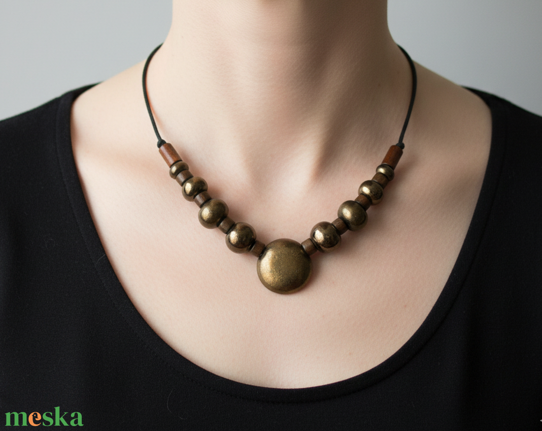 Árnyékláng kerámai nyaklánc - ékszer - nyaklánc - medálos nyaklánc - Meska.hu