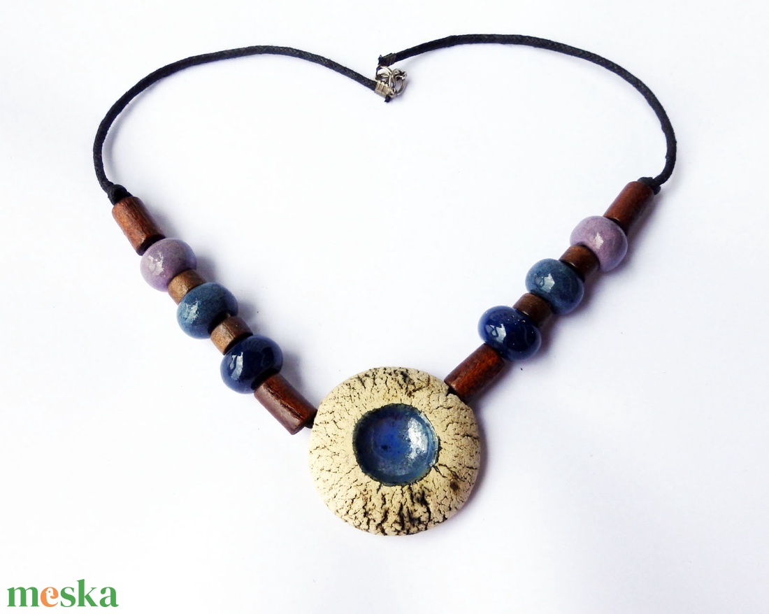 Holdszem kerámai nyaklánc - ékszer - nyaklánc - medálos nyaklánc - Meska.hu