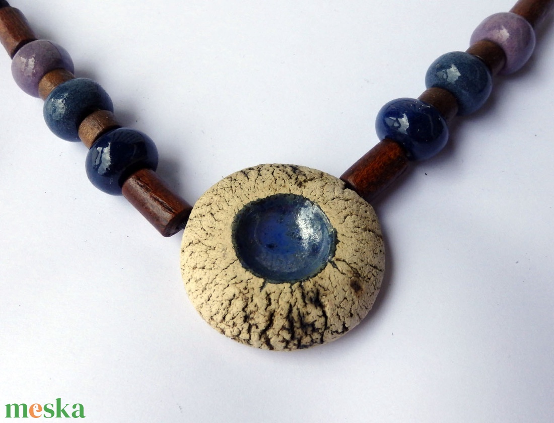 Holdszem kerámai nyaklánc - ékszer - nyaklánc - medálos nyaklánc - Meska.hu