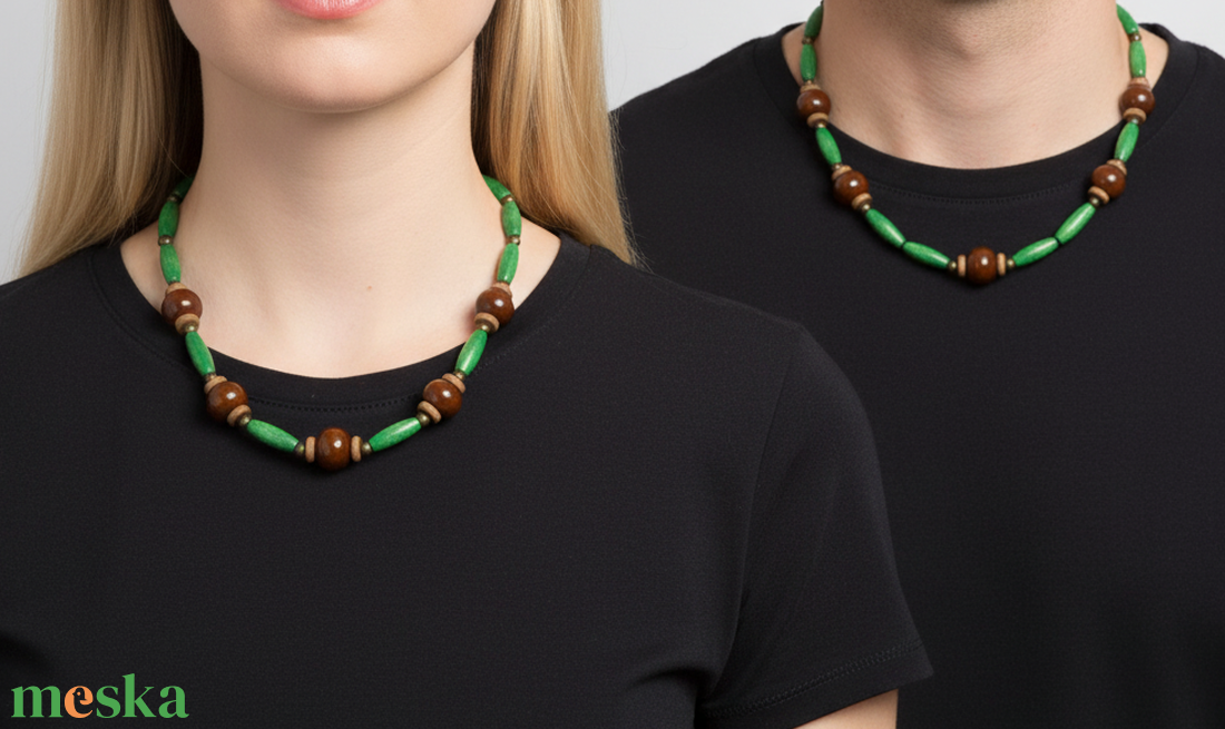 Erdei harmat kerámai nyaklánc - ékszer - nyaklánc - gyöngyös nyaklánc - Meska.hu