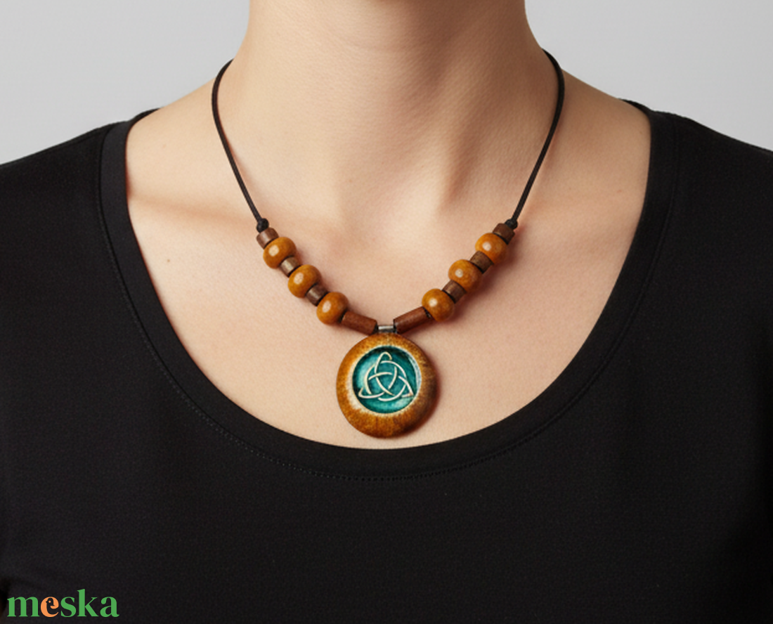 Ősi varázs kerámai nyaklánc - ékszer - nyaklánc - medálos nyaklánc - Meska.hu