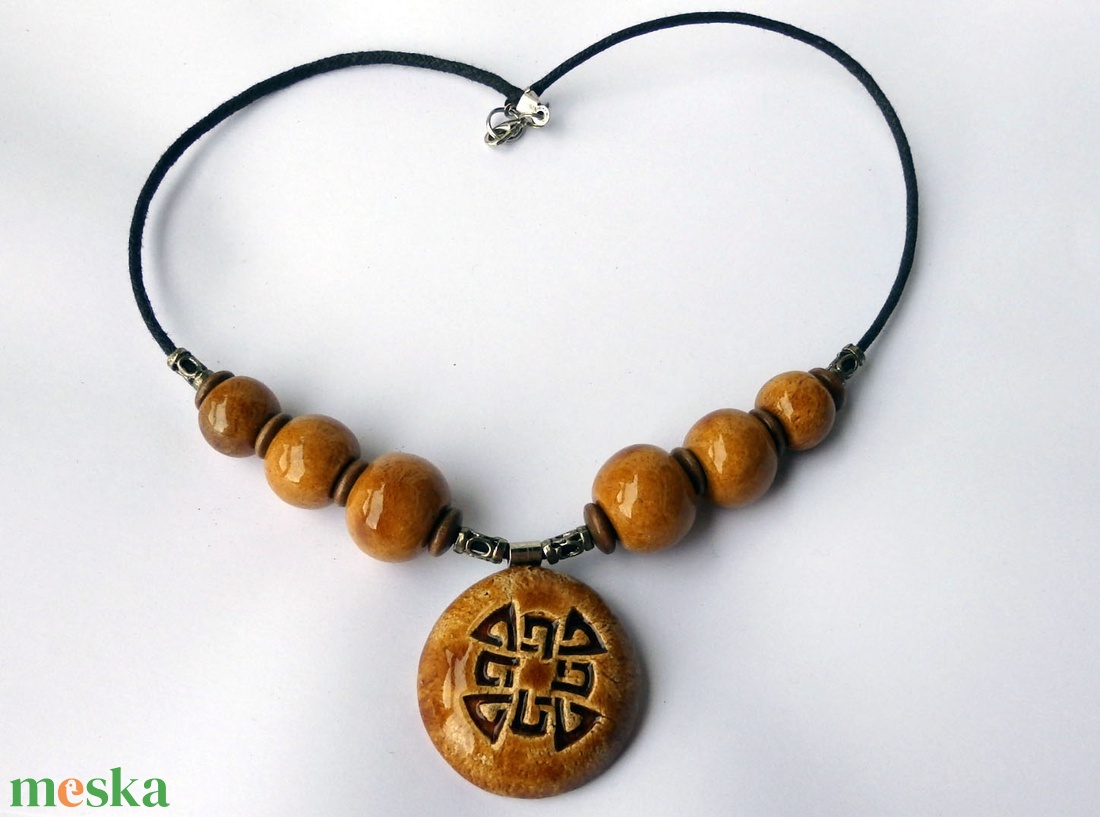 Békemorzsa kerámai nyaklánc - ékszer - nyaklánc - medálos nyaklánc - Meska.hu