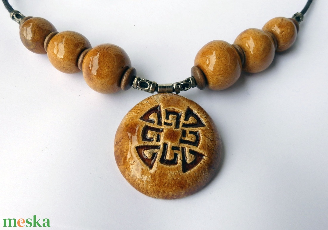 Békemorzsa kerámai nyaklánc - ékszer - nyaklánc - medálos nyaklánc - Meska.hu