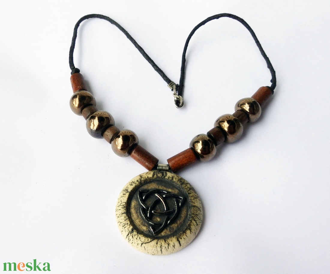 Őrző kapocs kerámai nyaklánc - ékszer - nyaklánc - medálos nyaklánc - Meska.hu