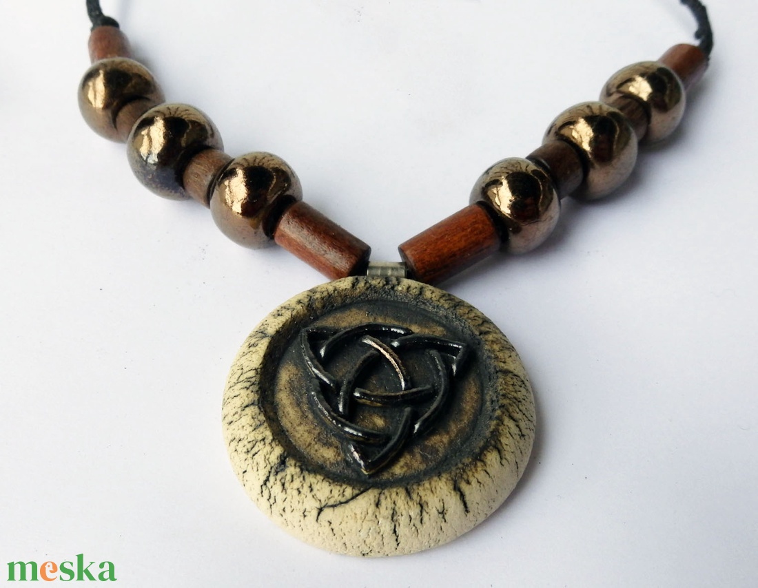 Őrző kapocs kerámai nyaklánc - ékszer - nyaklánc - medálos nyaklánc - Meska.hu