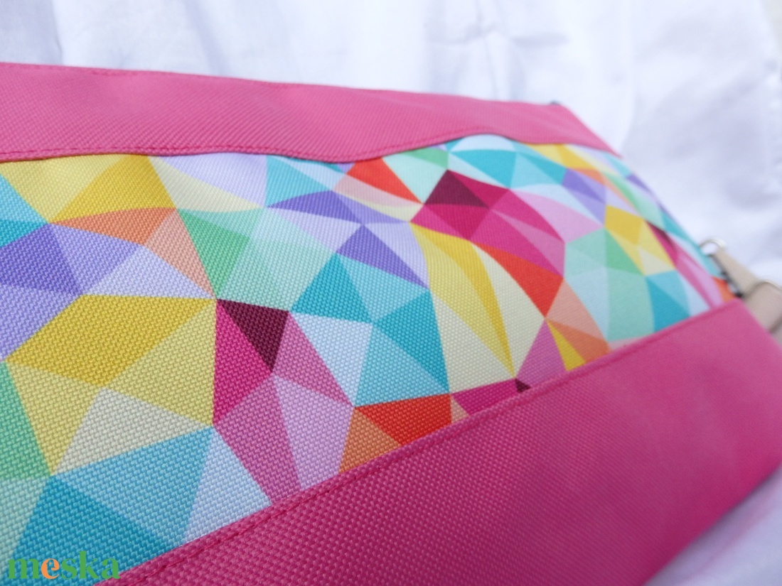 Pink mozaik kis crossbody táska - táska & tok - variálható táska - Meska.hu