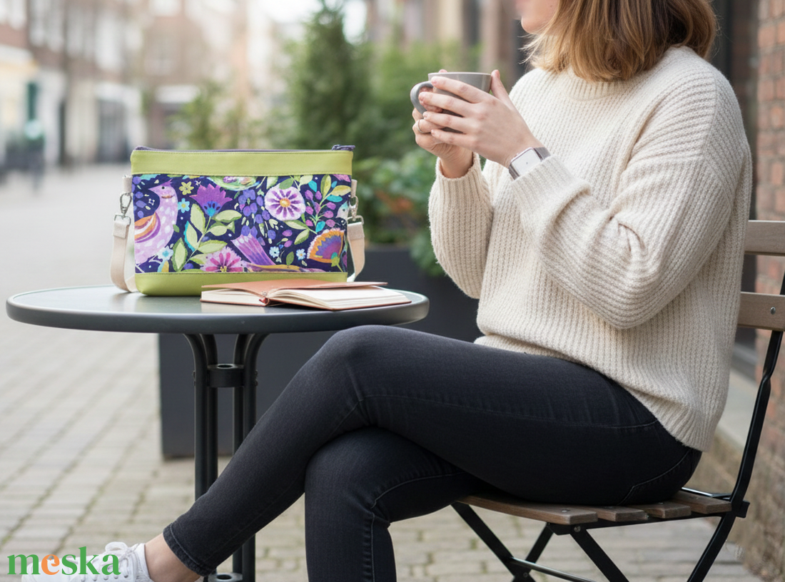 Pipitér kis crossbody táska - táska & tok - variálható táska - Meska.hu