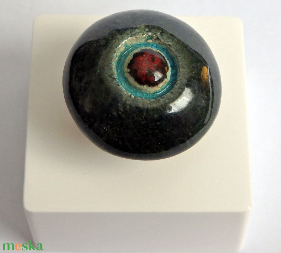 Mohás magma kerámia gyűrű - ékszer - gyűrű - kerek gyűrű - Meska.hu