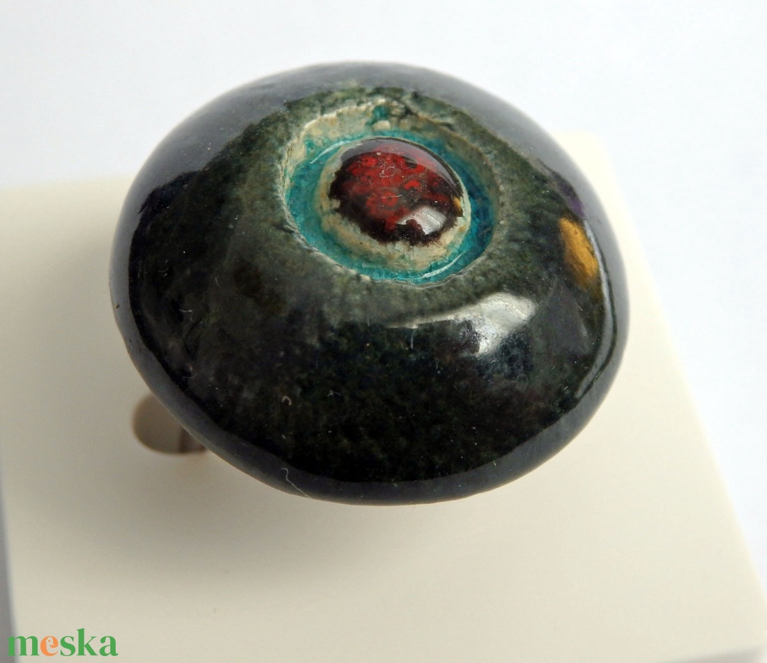 Mohás magma kerámia gyűrű - ékszer - gyűrű - kerek gyűrű - Meska.hu